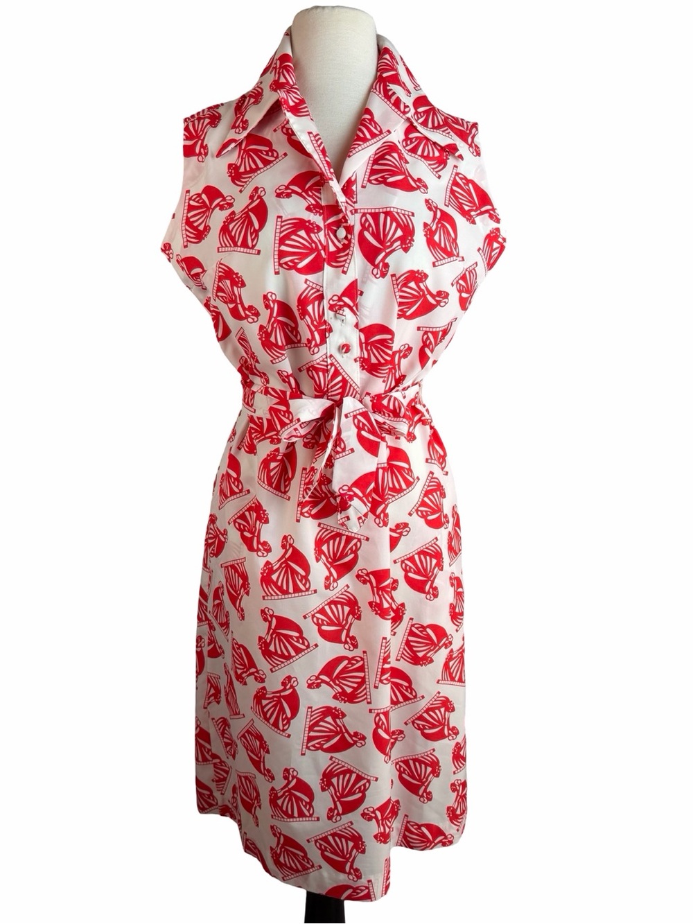 Vintage LANVIN Paris New York Dress | Jeanne Lanvin Mother & Child Print